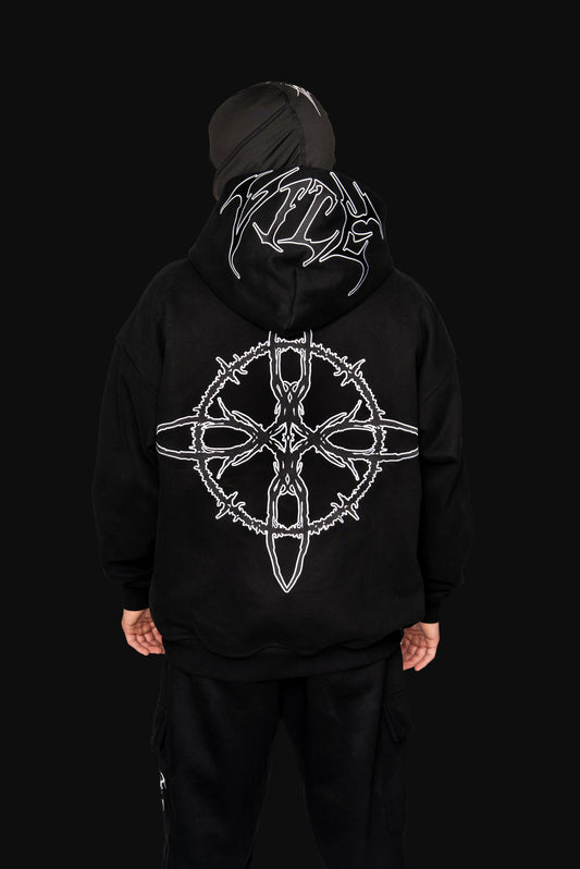 BLACK "RITUAL" HOODIE