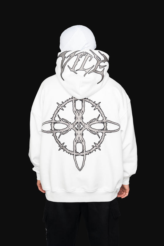 WHITE "RITUAL" HOODIE
